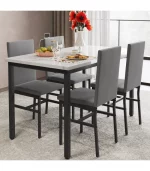 5 Piece Dining Room Table Set, Modern Dining Table Sets