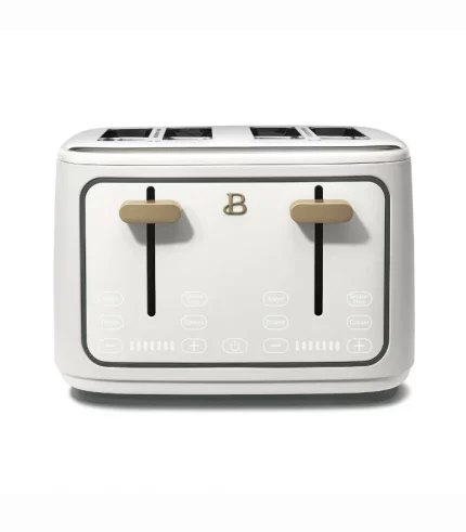 Beautiful 4-Slice Toaster with Touch-Activated Display, White Icing by Drew Barrymore