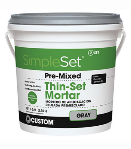 Building Products CTTSG1-2 1 Gallon Thin Set Mortar, Gray