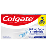 Colgate Baking Soda and Peroxide Whitening Toothpaste, Brisk Mint - 6 Ounce, 3 Pack