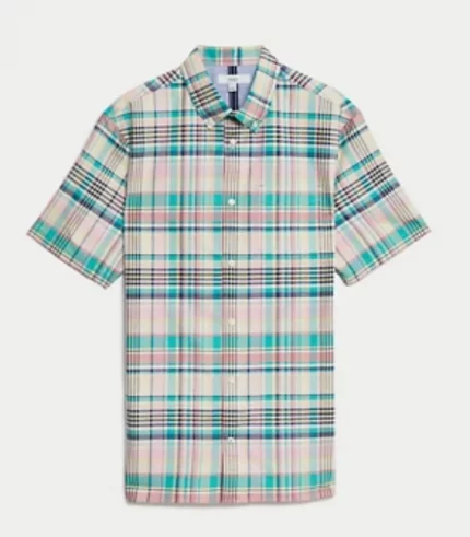 Easy Iron Pure Cotton Check Oxford Shirt