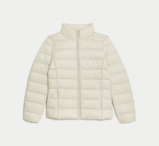 Feather & Down Quilted Packaway Puffer Jacket