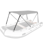 Foldable Bimini Top Boat Cover Canopy Cover 2 Bow Bimini Top (63" L 39‘’-55‘’ W 43.3" H) Suitable for Ships of 3.2-4.5 FT