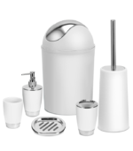 Kocaso 6 Pieces Bathroom Accessories Sets, Bathroom Set Ensemble Bathroom Toothbrush Holder Set