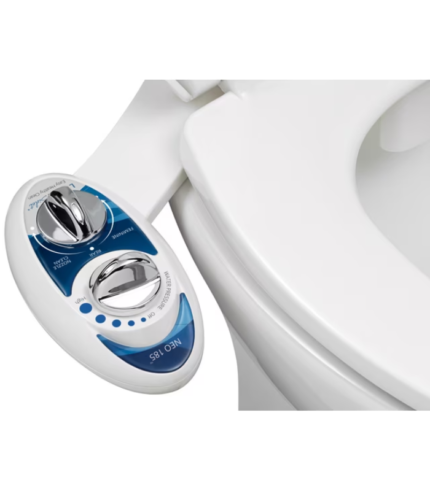 LUXE Bidet NEO 185 - Self-Cleaning, Non-Electric Bidet Attachment, Rear and Feminine Wash Blue