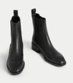 Leather Chelsea Chisel Toe Boots