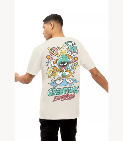 Looney Tunes Greeting Earthlings Mens T-Shirt