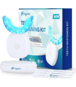 Teeth Whitening Kit with Gel Pen: 32X LED Light Non-Sensitive Tooth Whitener Professional Oral Care Tools Gently Yet Effectively Removes Stains - IPX7 Waterproof Portable Wireless Charging Base