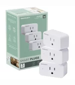 Merkury Smart Wi-Fi Plug, Compatible with Alexa and Google Assistant, 3 Pack, White 15 Amp