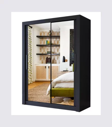 Milan Full Mirror 2 Sliding Door WARDROBE (or 3 in 250CM) AVAILABLE IN 4 COLOURS