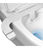 PHANCIR Ultra-Slim Bidet Attachment for Toilet, Dual Nozzle (Frontal & Rear Wash) with Self Cleaning, Non-Electric Adjustable Water Pressure Water Toilet Seat Attachment White