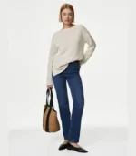 Pure Linen Crew Neck Jumper