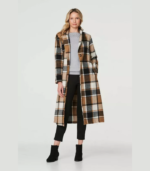 Checked Longline Tailored Coat