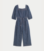 Denim Belted Ankle Grazer Jumpsuit