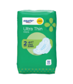 Equate Ultra Thin Pads with Wings, Unscented, Super, Size 2 (32 Count)