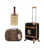 Harry Potter Hogwarts Crest Trunk Travel Bag Luggage Tag & Rolling Luggage Kit