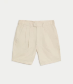 Linen Blend Pleat Front Shorts