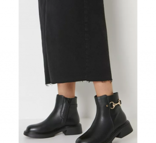 Maya Snaffle Detail Chunky Ankle Boots