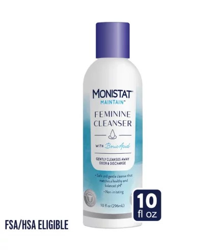 Monistat Boric Acid Feminine Cleanser, Fragrance Free Feminine Wash, 10 fl oz, 1 Pack