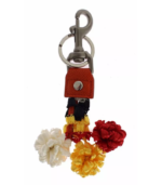 Multicolor Sicily Raffia Leather Keychain £