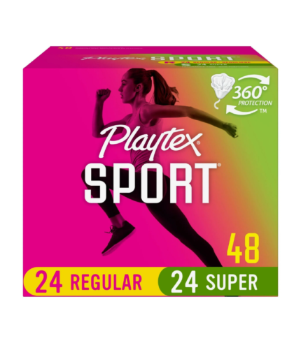 Playtex Sport Multi-Pack Regular & Super Plastic Applicator Unscented Tampons, 48 Ct Total