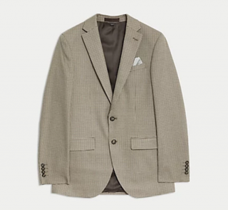 Slim Fit Puppytooth Stretch Suit