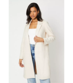 Suedette Belted Longline Jacket