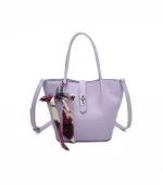 Tria Ribbon PU Leather Shoulder Tote Bag