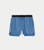 Two Layer Drawstring Zip Pocket Shorts