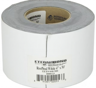 4 WHITE Eternabond Roof Leak Repair Tape Patch Seal (5 ft)