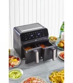 Black 8.5L Electric Digital 2 Drawer Dual Zone Air Fryer