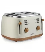 Cream Nordic Matte Design 4 Slice Toaster