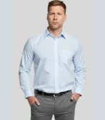 Glacier Blue Long Sleeve Non-Iron Shirt