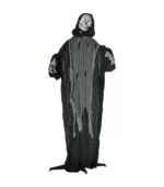 Outsunny 60.25" Life Size Outdoor Halloween Decorations Animated Grim Reaper with Sound and Motion Activated, Light Up Eyes and Rib Cage