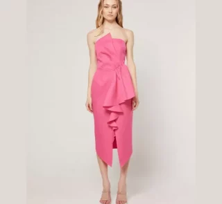 'Reception' Cascade Fuffle Cocktail Dress