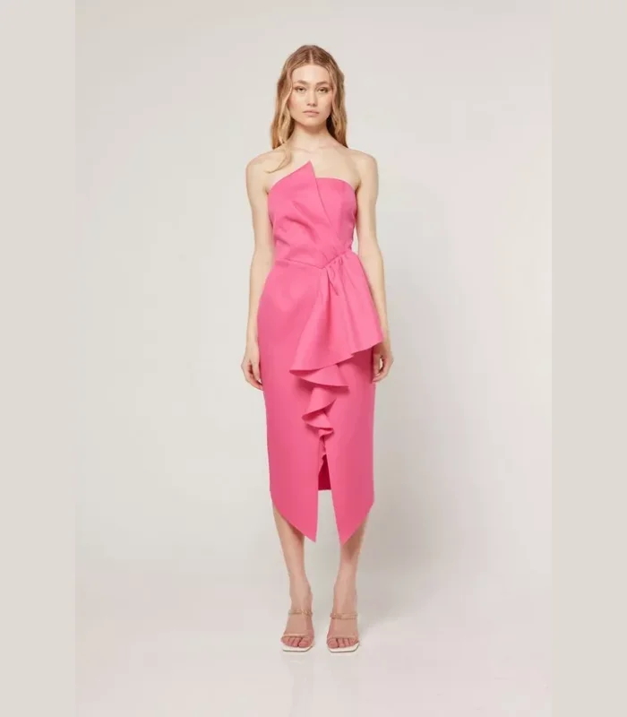 'Reception' Cascade Fuffle Cocktail Dress