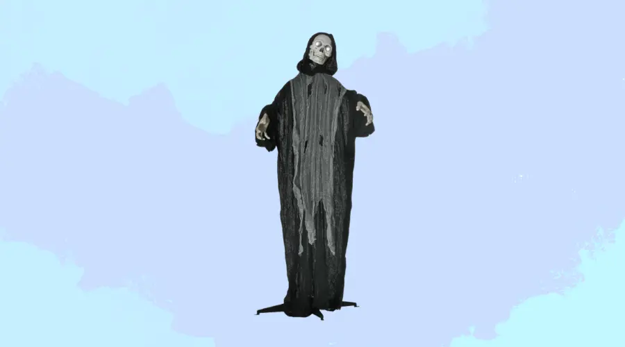 Life Size Outdoor Halloween Decorations Animated Grim Reaper