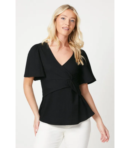 Angel Sleeve Knot Detail Top