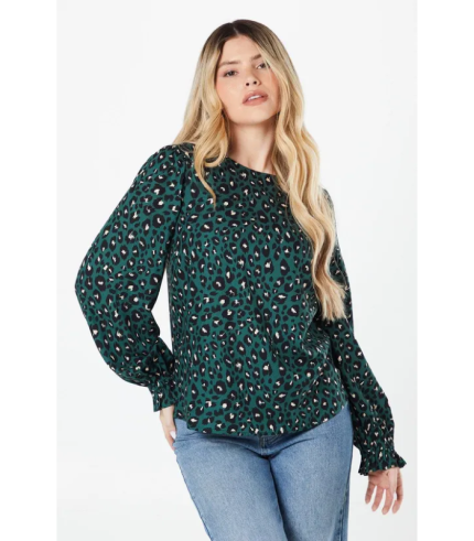 Animal Long Sleeve Blouse