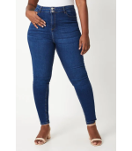 Curve Double Waist Detail Skinny Jeans