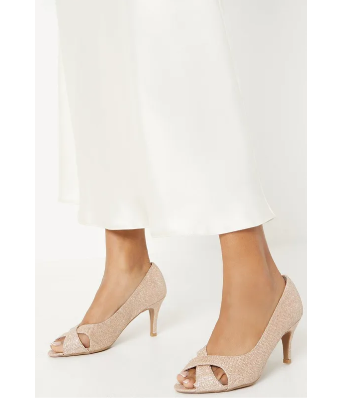 Good For The Sole Wide Fit Honey Peep Toe Court Shoes