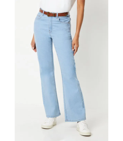 High Rise Comfort Stretch Flared Leg Jean