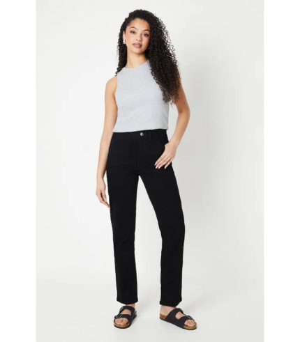 Tall Pocket Detail Mid Rise Slim Leg Jeans