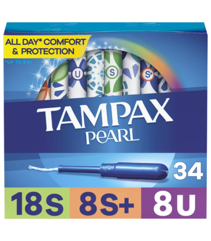 Tampax Pearl Triple Pack with Super/Super Plus/Ultra Absorbency Unscented Plastic Tampons - 34ct