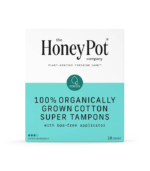 The Honey Pot Company, Organic Cotton Super Applicator Tampons - 18ct