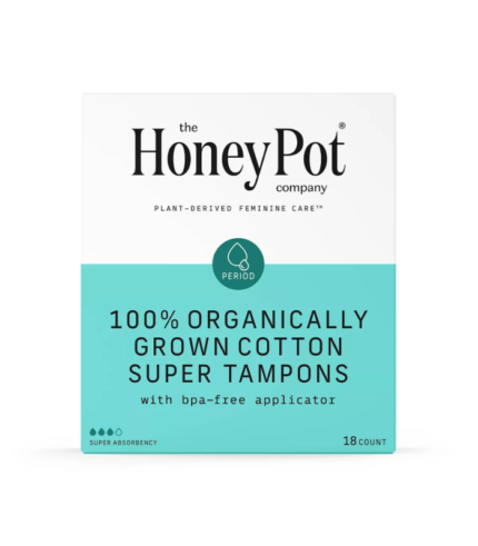 The Honey Pot Company, Organic Cotton Super Applicator Tampons - 18ct