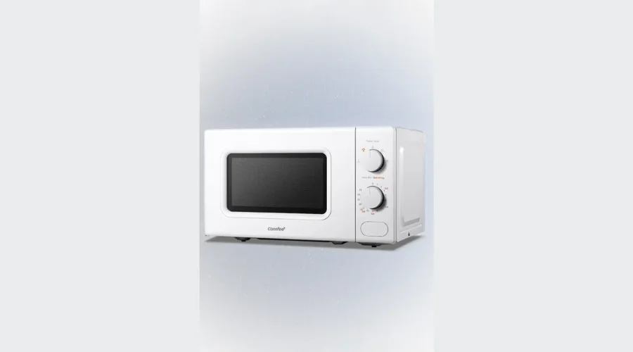 Comfee 700w 20L Microwave Oven With 5 Cooking Power Levels, Quick Defrost Function, And Kitchen Manual Timer