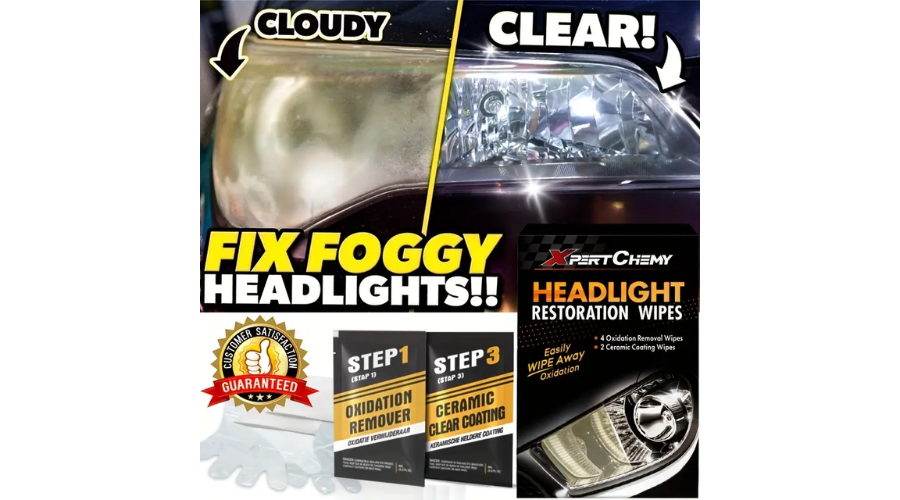 Headlight Restoration Kit with Oxidation Remover